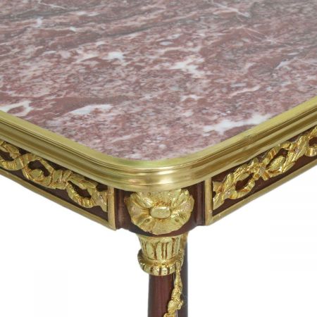 Morris kompakter Barock-Beistelltisch in Bordeaux-Gold