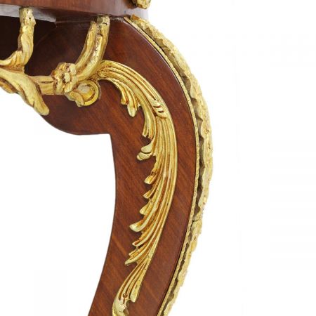 Morris kompakter Barock-Beistelltisch in Rustikal-Grau