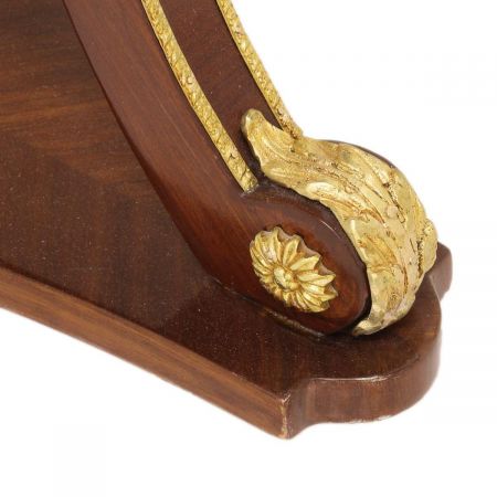 Morris kompakter Barock-Beistelltisch in Rustikal-Grau