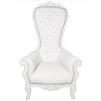 Morris Barock Hochzeitssessel Chiffon-Weiß