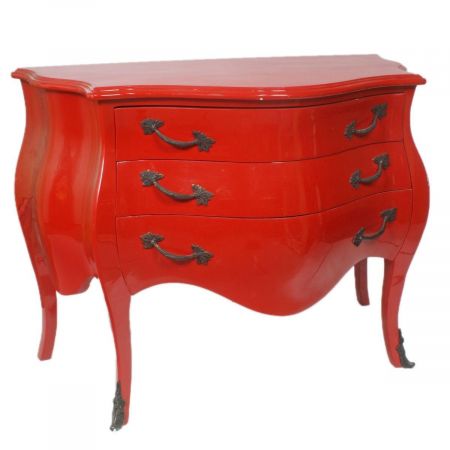 Morris Barock Kommode Rot