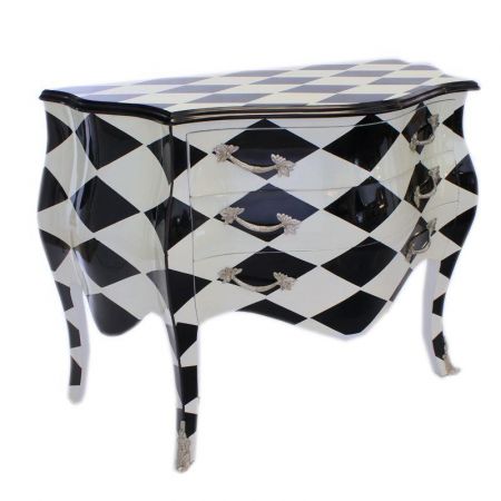 Morris Barock Black and White Muster