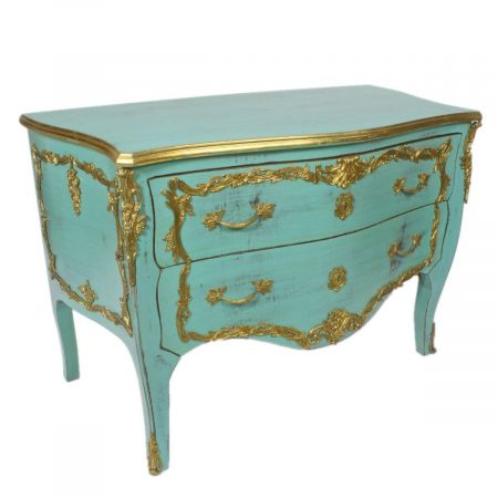 Morris Barock shabby chic Türkis Kommode