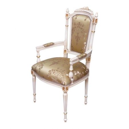 MORRIS Barock Stil Armchair "Adaliz", creme/gold