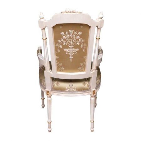 MORRIS Barock Stil Armchair "Adaliz", creme/gold