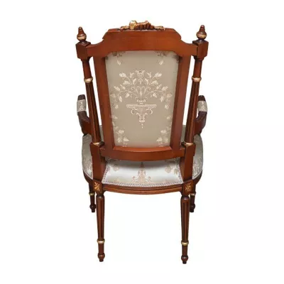 MORRIS Barock Stil Esszimmerstuhl "Jeanne", braun/grau