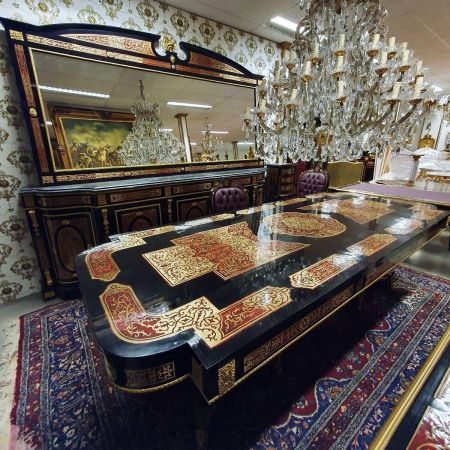 Morris Barock-Esszimmergarnitur Boulle Komplett-Set