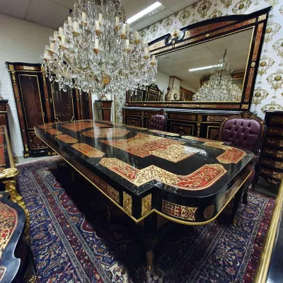 Morris Barock-Esszimmergarnitur Boulle Komplett-Set