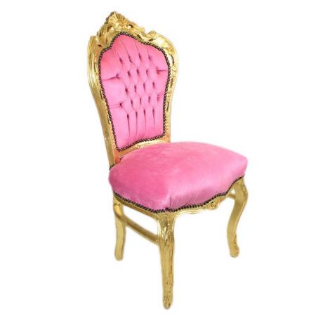 Morris Barock-Esszimmerstuhl Pink Lady
