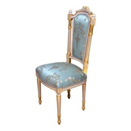 Morris Barock-Esszimmerstuhl Hellblau