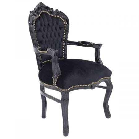 Morris Barock Armlehne Stuhl Schwarz