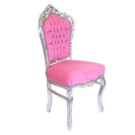 Morris Barock Stuhl Rosa Silber