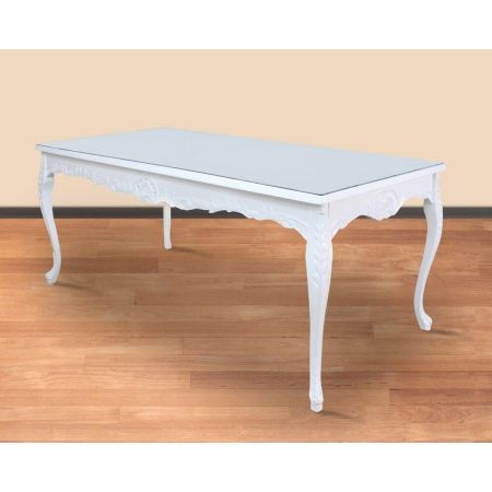 Morris Barock-Esstisch Weiß