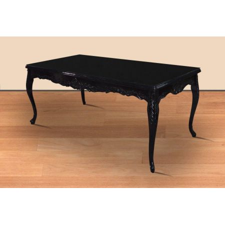 Morris Barock-Esstisch Obsidian-Schwarz