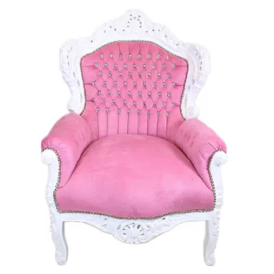 Morris Barock White Pink Stoff