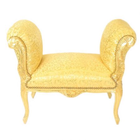 Morris Barock Hocker Gold