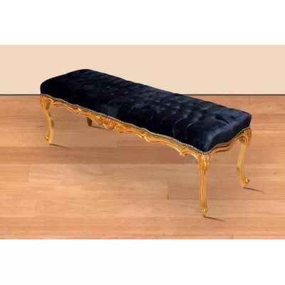 Morris Barock-Hocker Gold-Schwarz