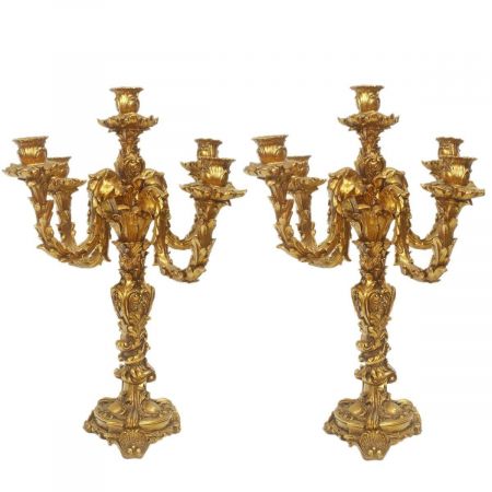 Morris Barock Kronleuchter in Gold