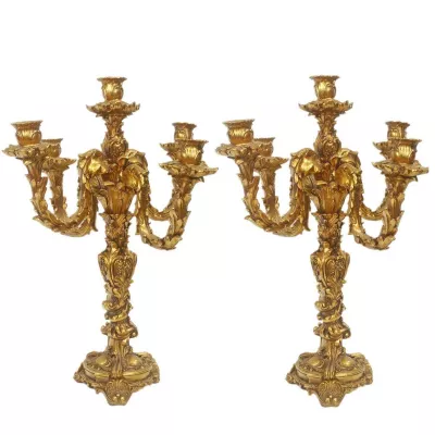 Morris Barock Kronleuchter in Gold