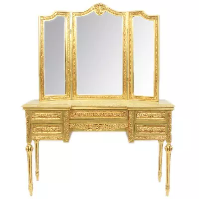 Morris klappbare Barock-Spiegelkommode Gold