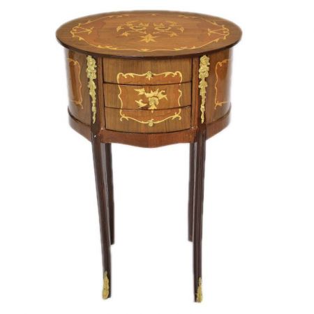 MORRIS Barock Stil Nachttisch "Clément", oval