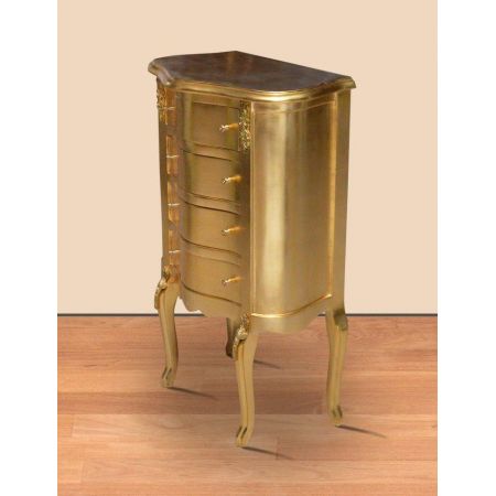 Morris Barock-Kommode auf hohen Beinen in Gold