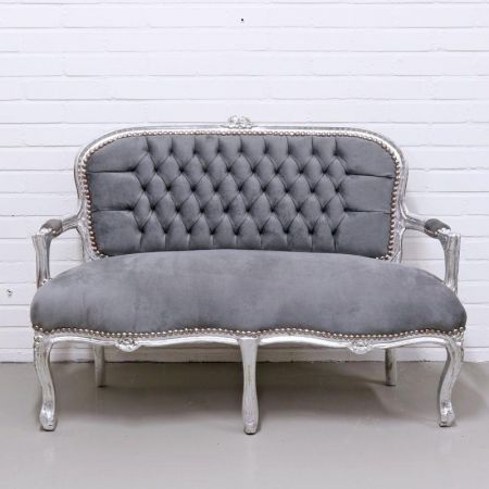 Morris Barock Grau-silber Kinder/Hundesofa