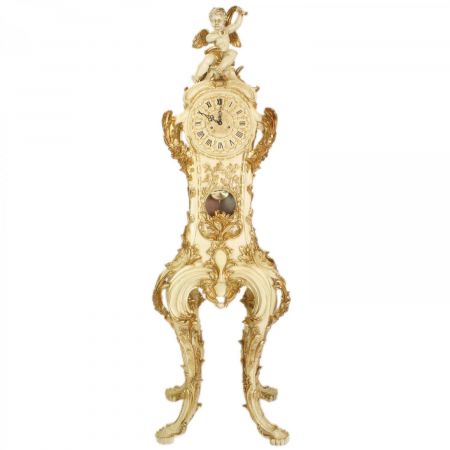Morris Barock-Standuhr Engel in Gold