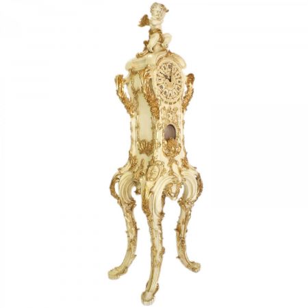 Morris Barock-Standuhr Engel in Gold