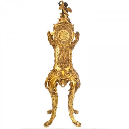 Morris Barock-Standuhr in Schwarz und Gold