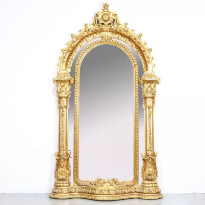 Morris könliglicher Barock-Ganzkörperspiegel Gold