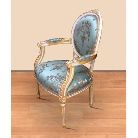 Morris Barock Medallionstuhl mit Armlehne