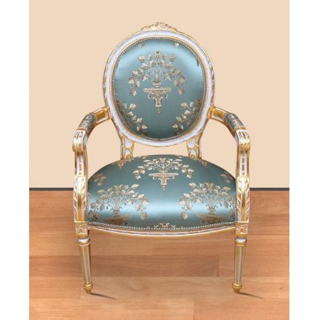 Morris Barock Medallionstuhl mit Armlehne