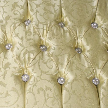 Morris Barock-Hocker Gold mit Kristallknöpfen (S)