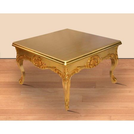 Morris breiter Barock-Beistelltisch in Gold (M)