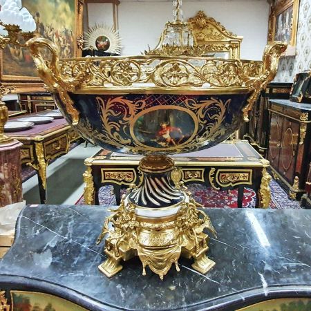 Morris Barock-Schale in Kobalt-Blau