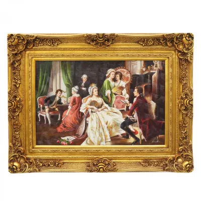 Morris Barock Bild Lady in Creme
