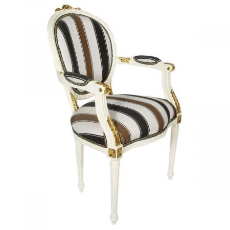 Morris Barock 4er Set Stuhl Streifen Motiv