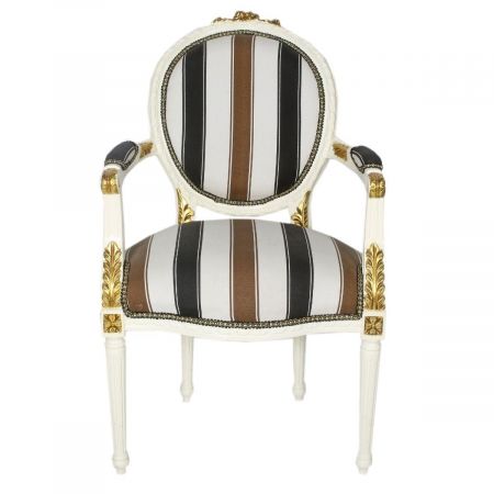 Morris Barock 4er Set Stuhl Streifen Motiv