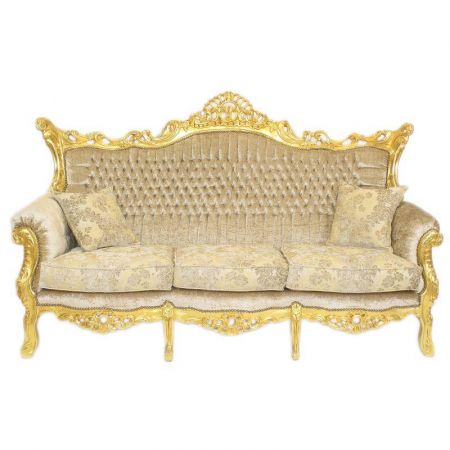 Morris Barock Gold Elyse 3 sitzer set