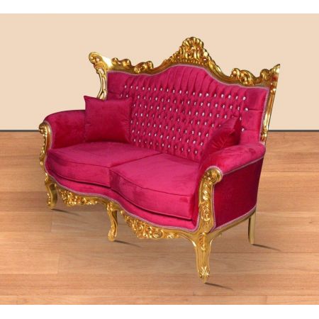 Morris Barock  Elysee Fuchsia 2sitzer set