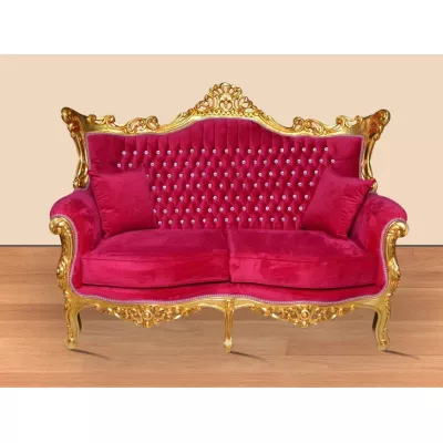 Morris Barock  Elysee Fuchsia 2sitzer set