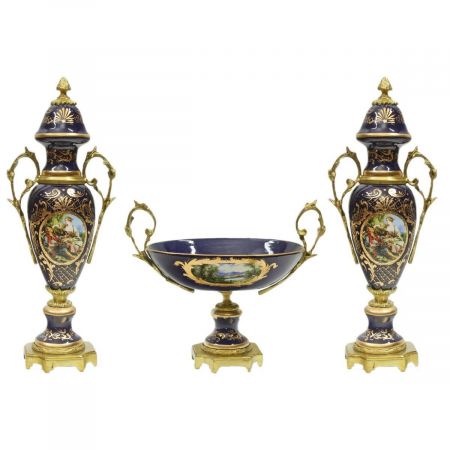 Morris Barock Vasen-Set mit Schale
