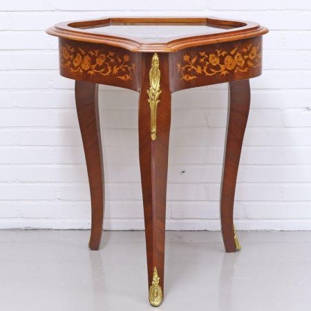 Morris gläserner Barock-Schmucktisch Tabacco-Brown