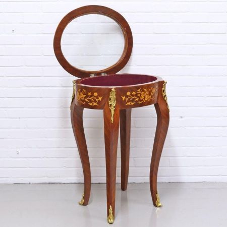 Morris gläserner Barock-Schmucktisch Oval