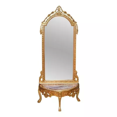 Morris Barock-Spiegelkonsole Alessandro Gold