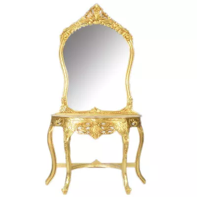 Morris Barock-Spiegeltisch Gold