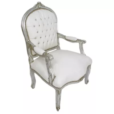 Morris Barock Armlehnstuhl Crystal White