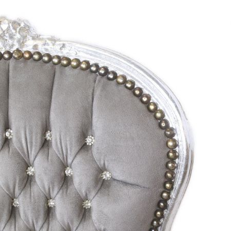 Morris Barock Armlehnstuhl Grey Crystal