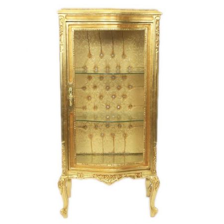 Morris vergoldete Glas Barock-Vitrine